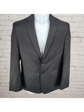 Joseph & Feiss Black 2 Button Double Vented Notch Blazer Jacket Boys Size 16